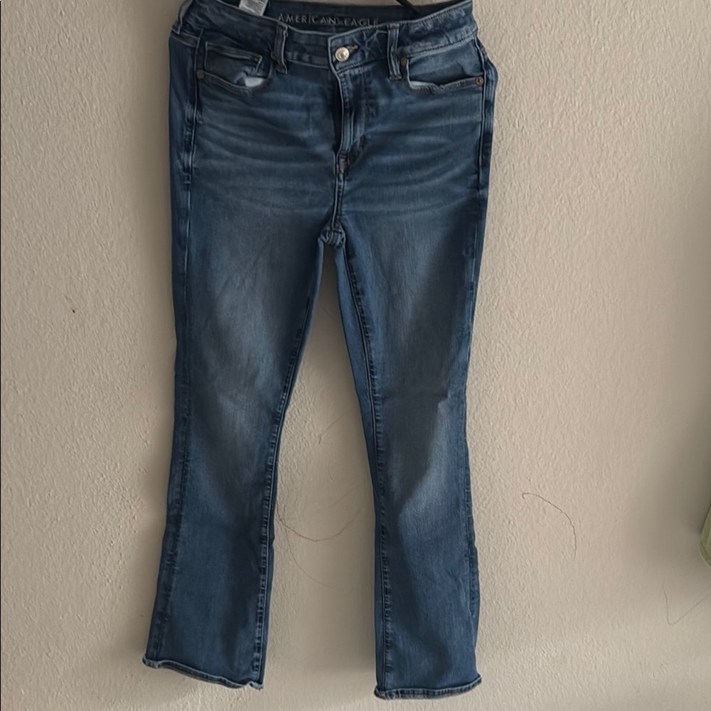 American Eagle Outfitters Women's Dark Blue Boot Cut Jeans